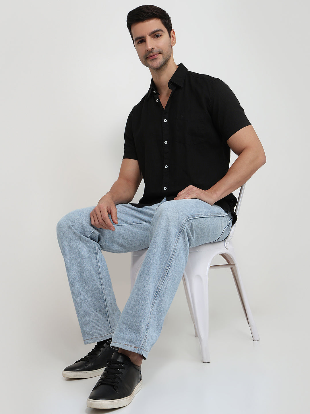 Parx Black Casual Shirt