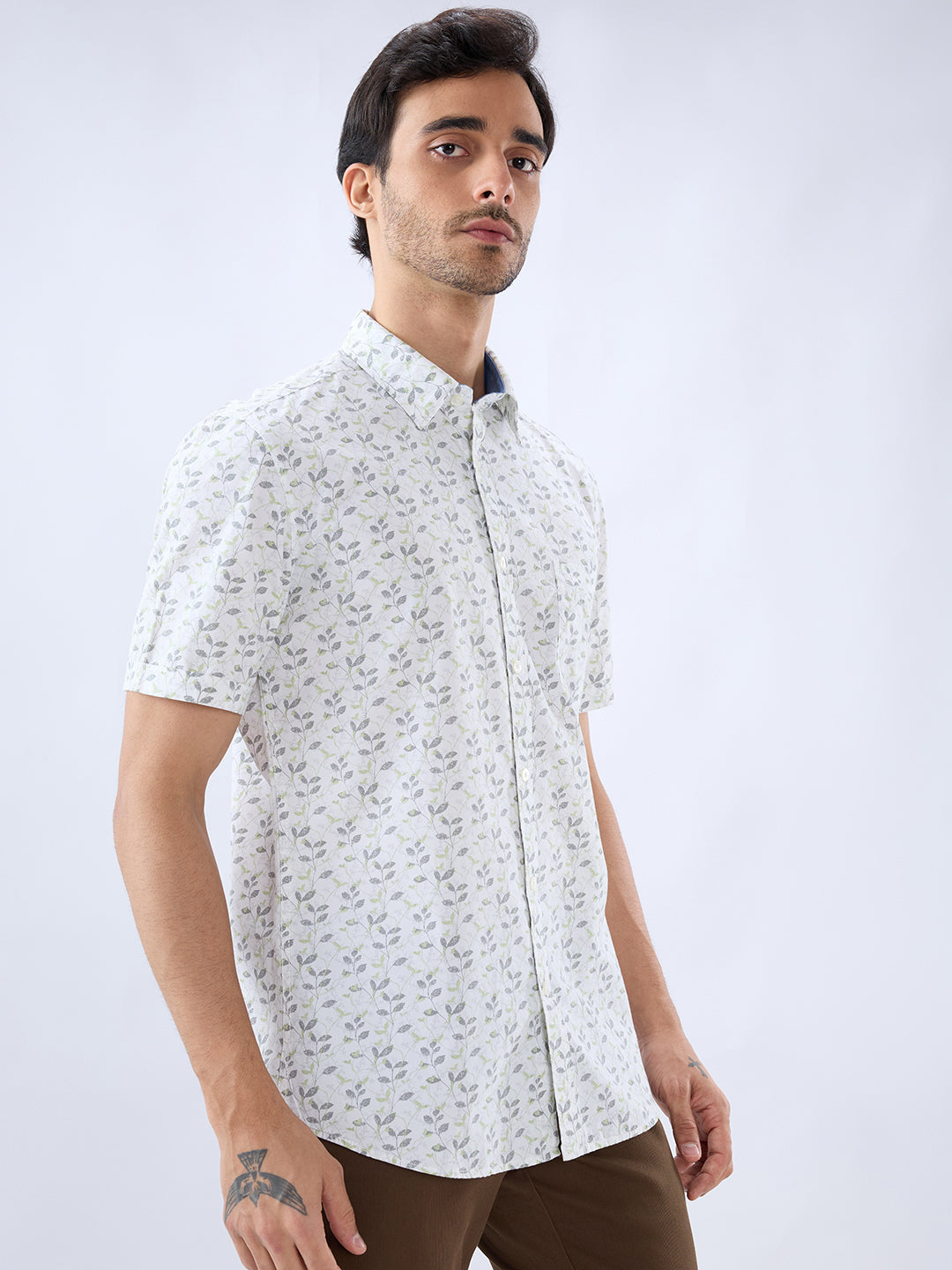 Parx Green Casual Shirt