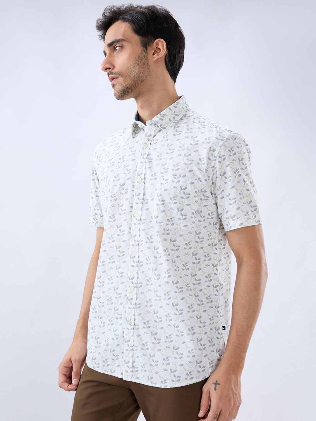 Parx Green Casual Shirt