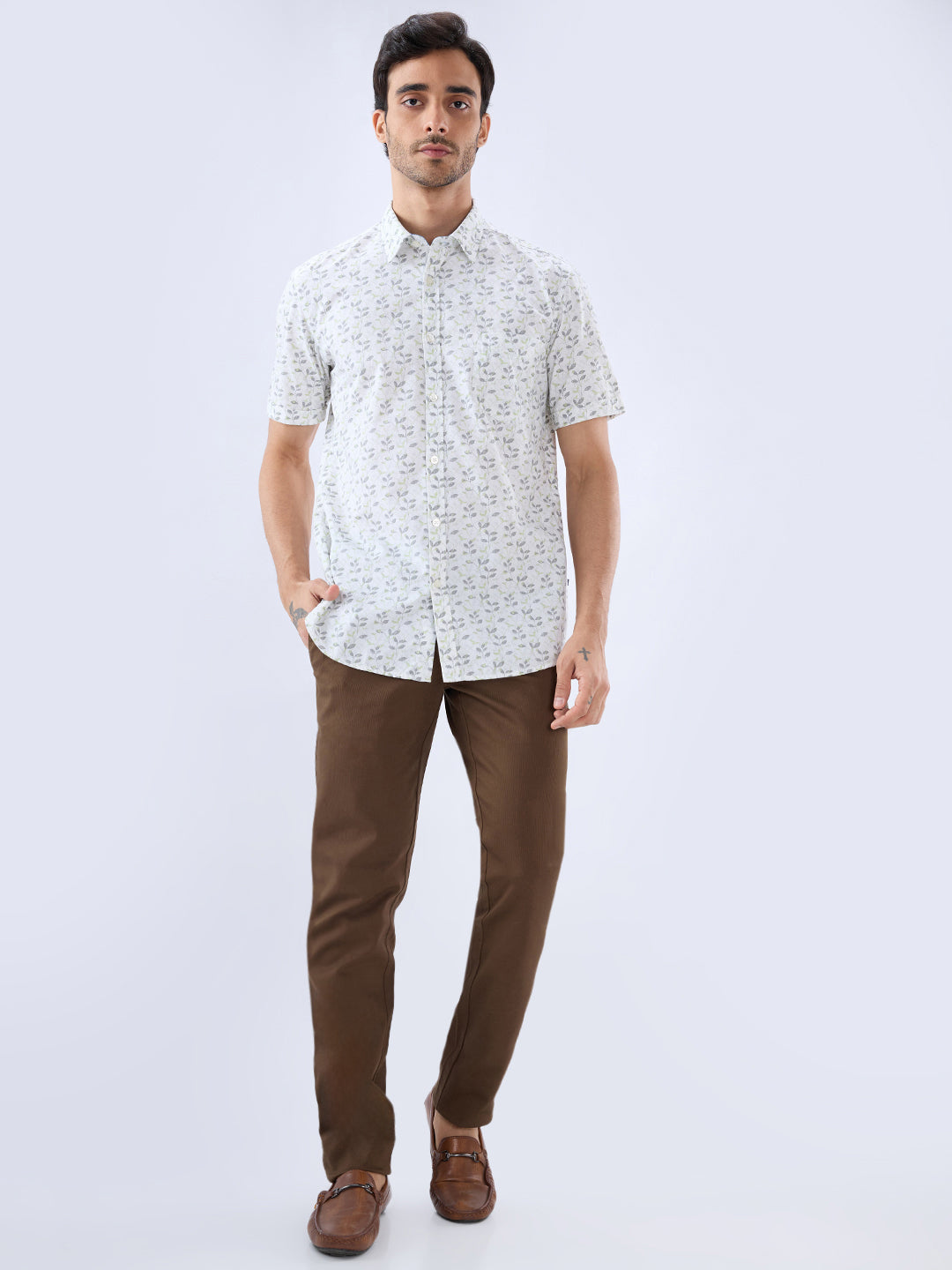 Parx Green Casual Shirt