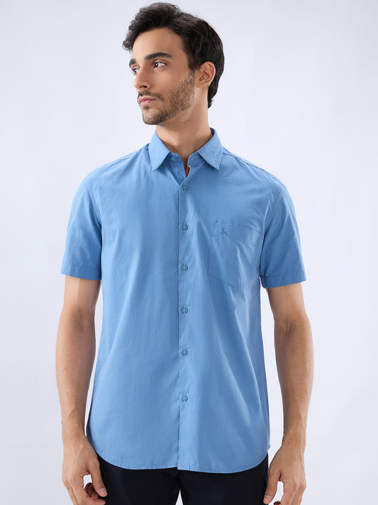 Parx Blue Casual Shirt
