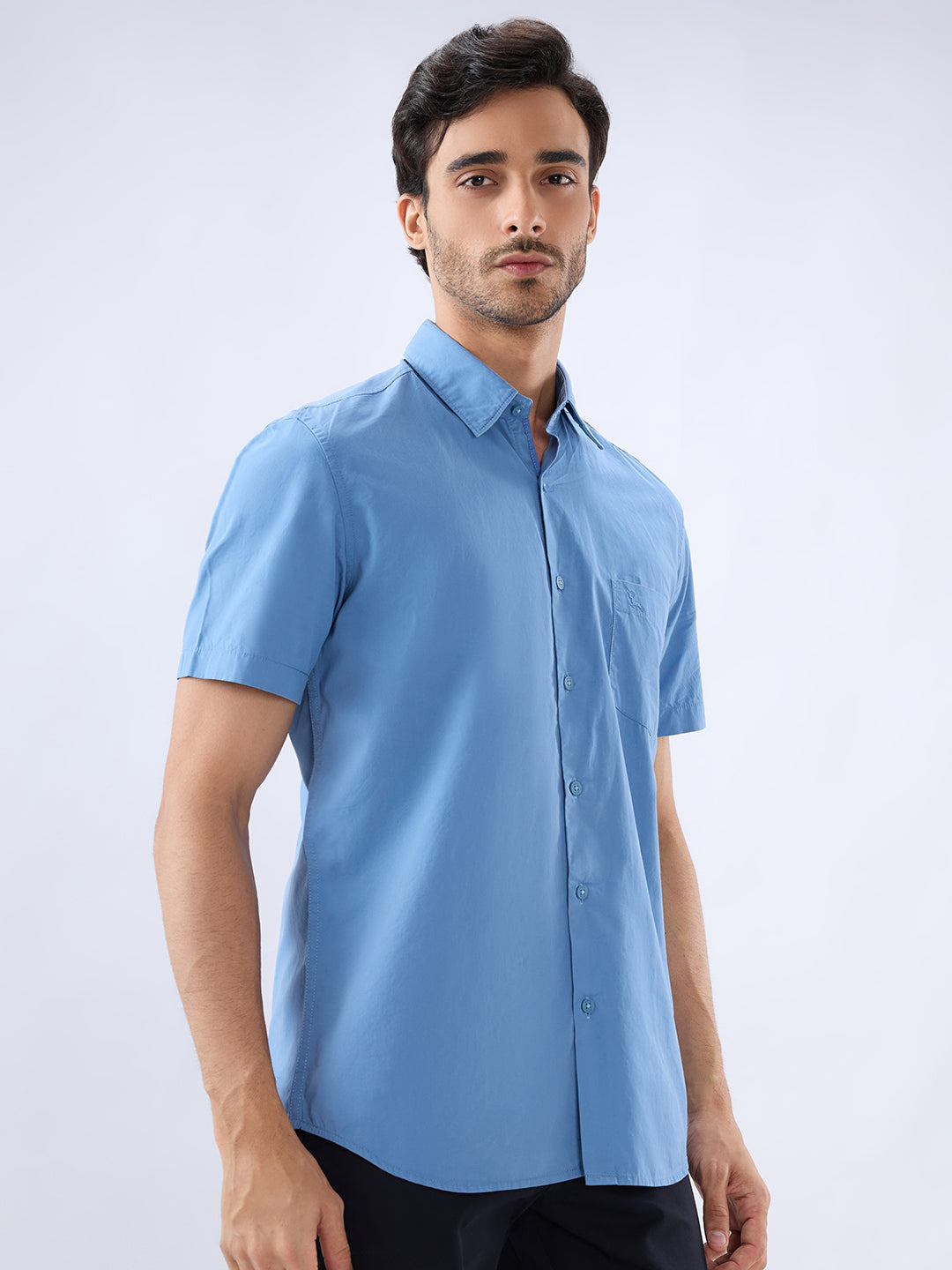 Parx Blue Casual Shirt