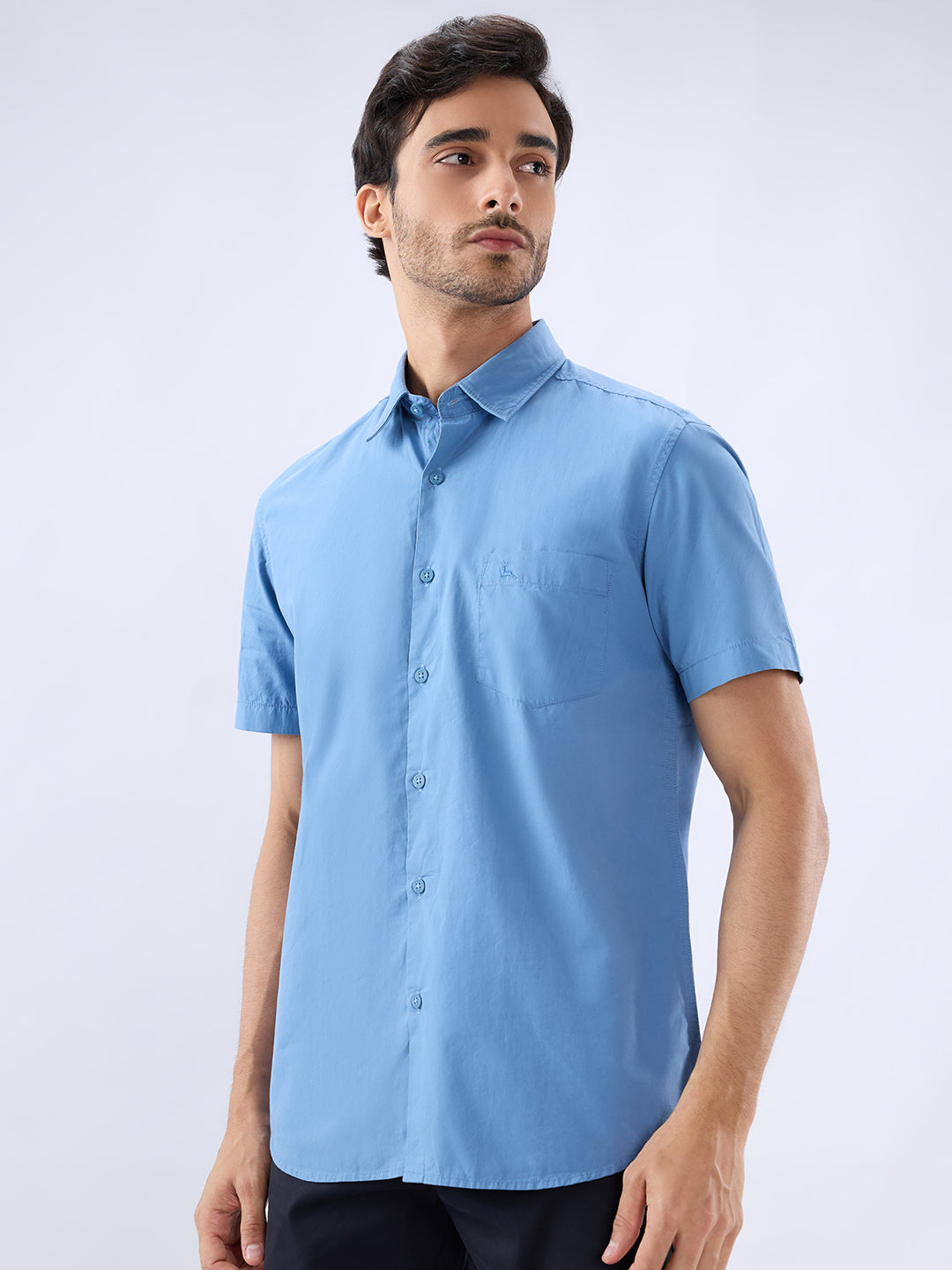 Parx Blue Casual Shirt