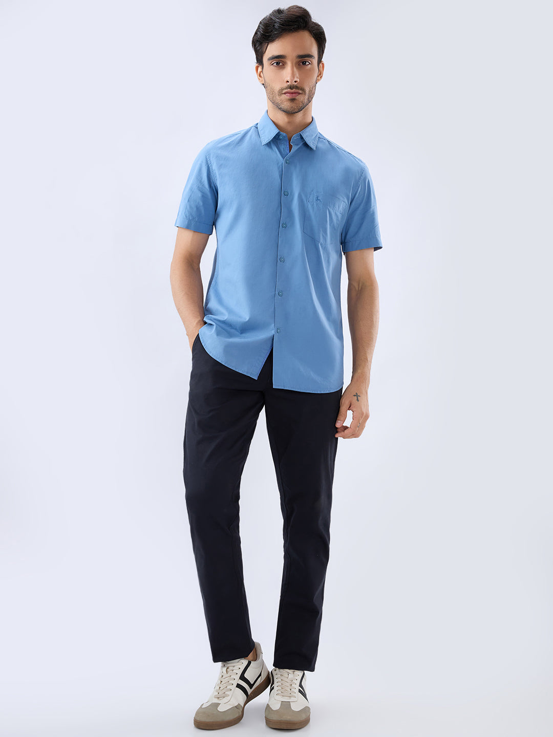 Parx Blue Casual Shirt