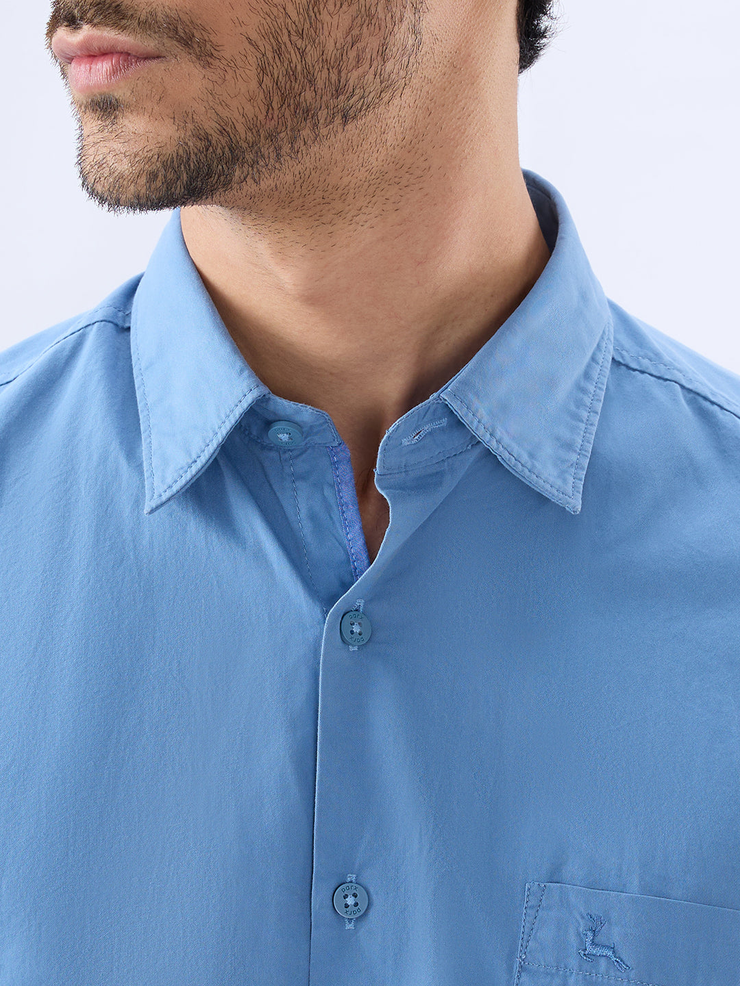 Parx Blue Casual Shirt