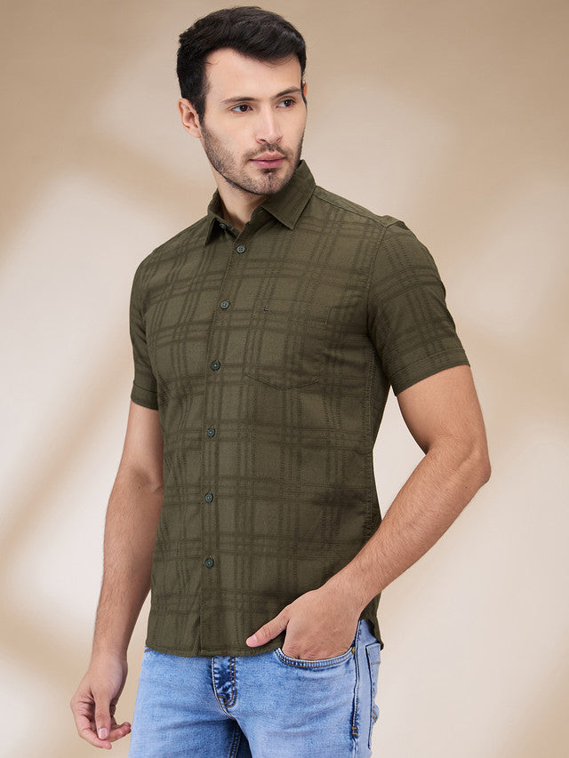 Parx Green Casual Shirt