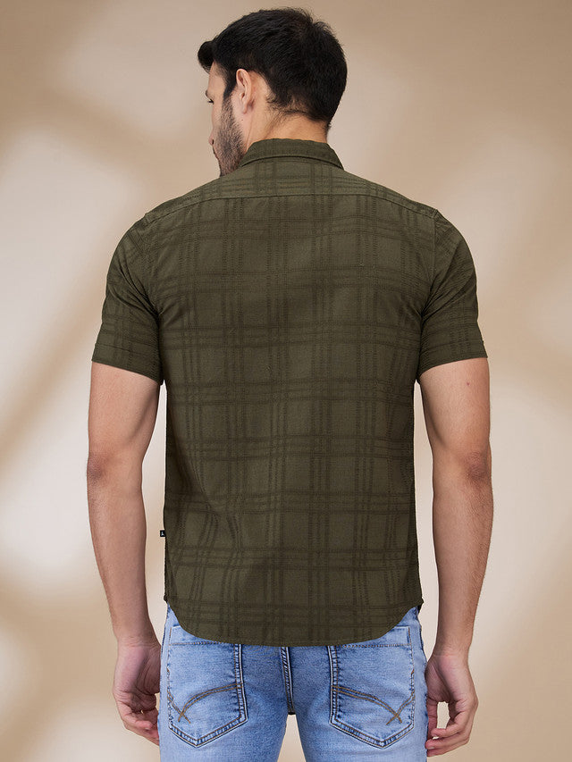 Parx Green Casual Shirt