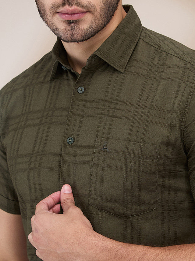 Parx Green Casual Shirt