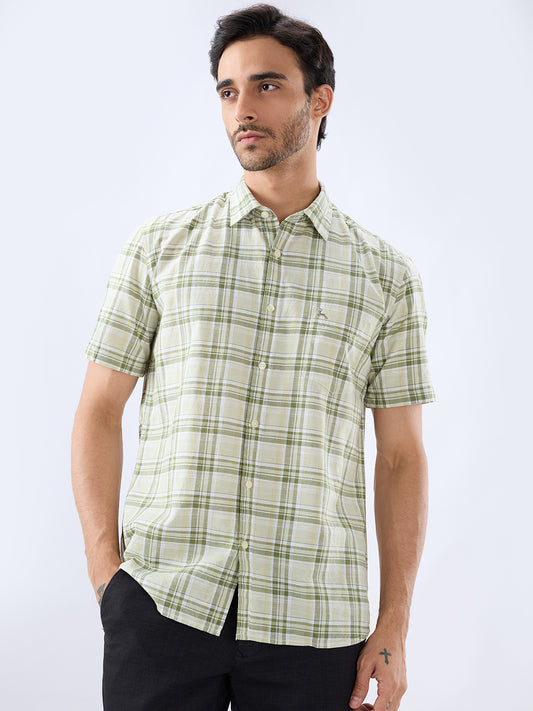 Parx Green Casual Shirt