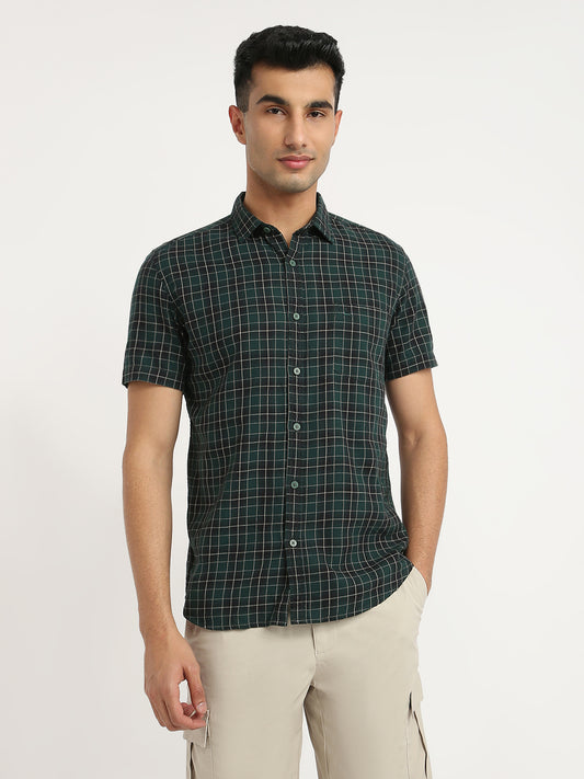 Parx Green Casual Shirt 