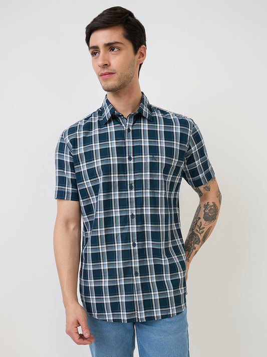 Parx Blue Casual Shirt 