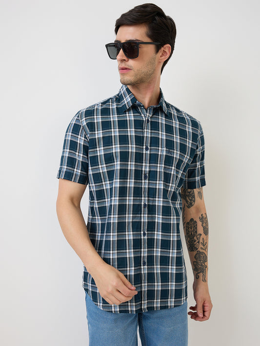 Parx Blue Casual Shirt 