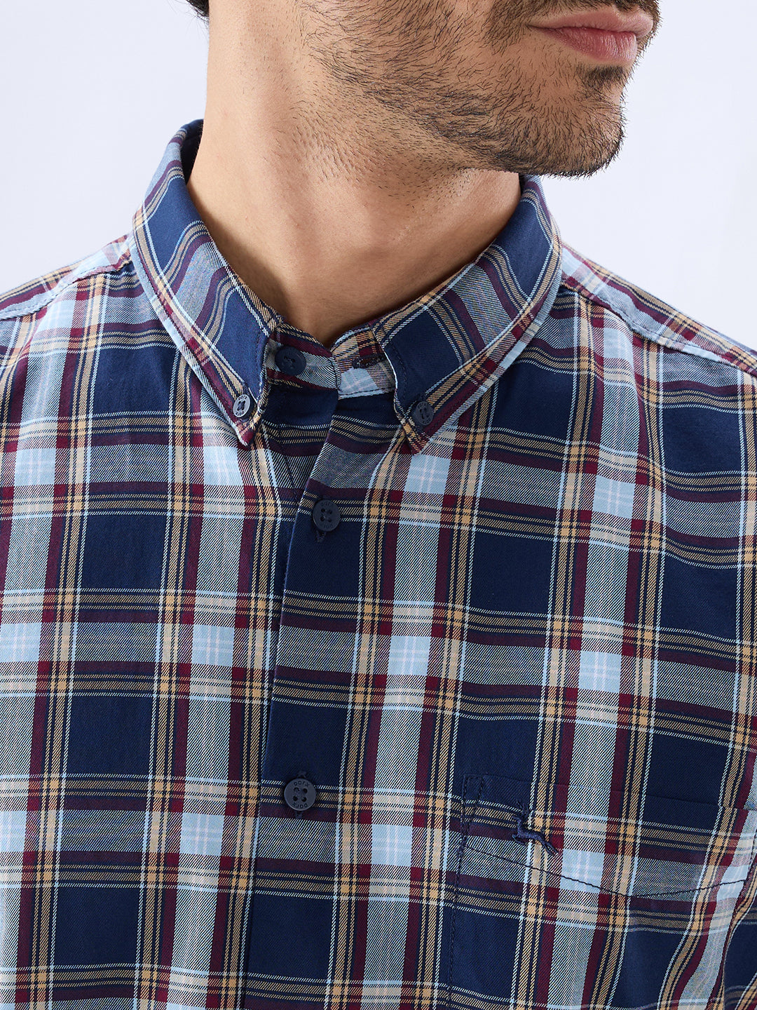 Parx Blue Casual Shirt