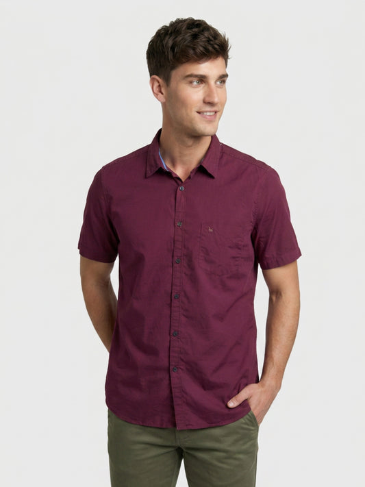 Parx Maroon Casual Shirt