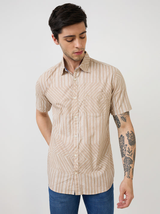 Parx Green Casual Shirt 