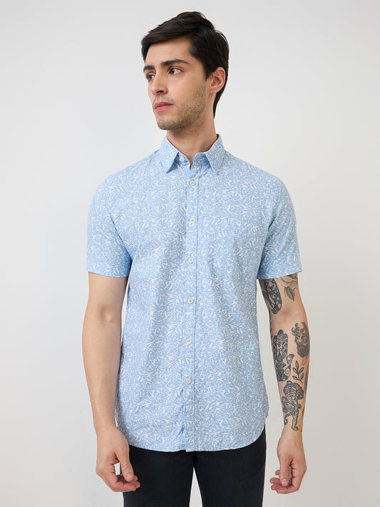 Parx Blue Casual Shirt 
