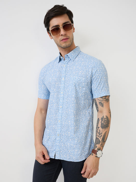 Parx Blue Casual Shirt 