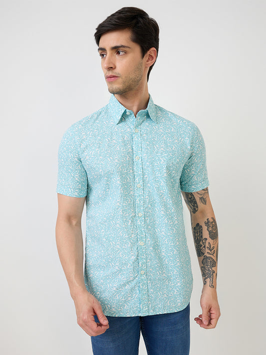 Parx Green Casual Shirt 