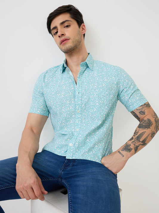 Parx Green Casual Shirt 