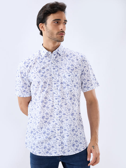 Parx Blue Casual Shirt