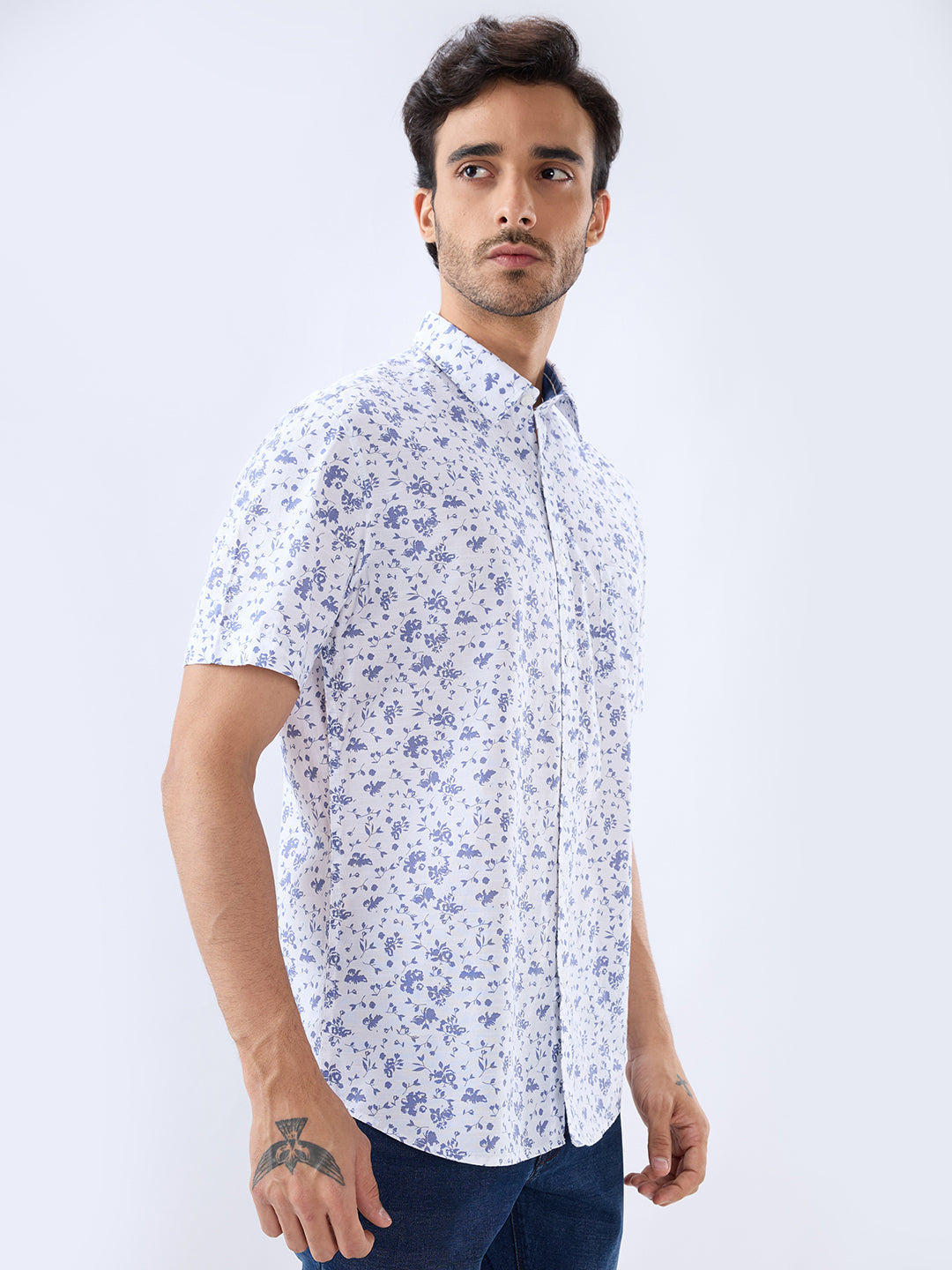 Parx Blue Casual Shirt