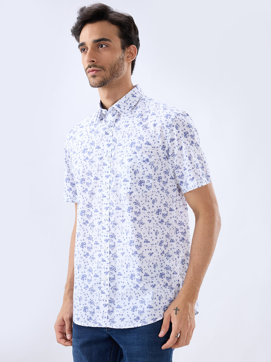 Parx Blue Casual Shirt