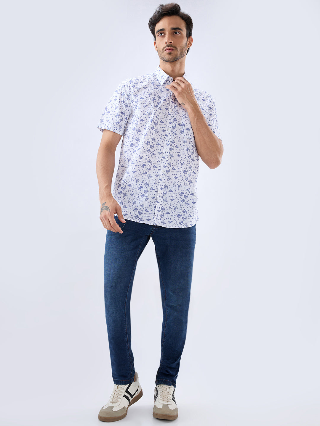 Parx Blue Casual Shirt