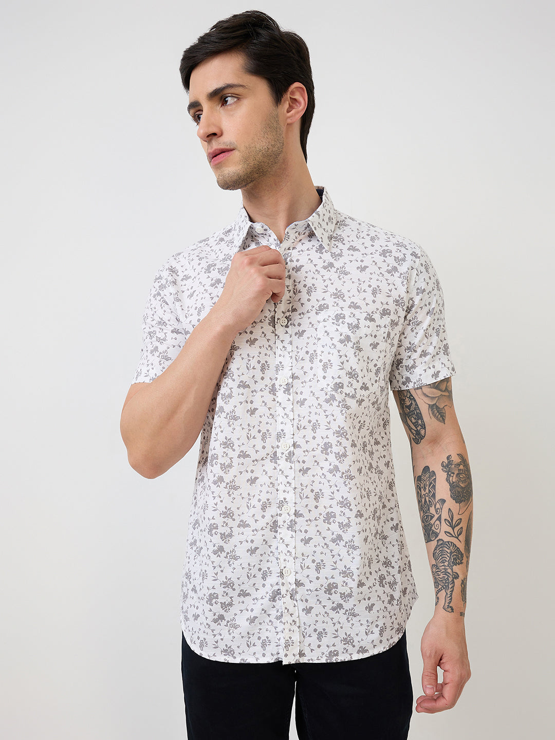Parx Grey Casual Shirt 