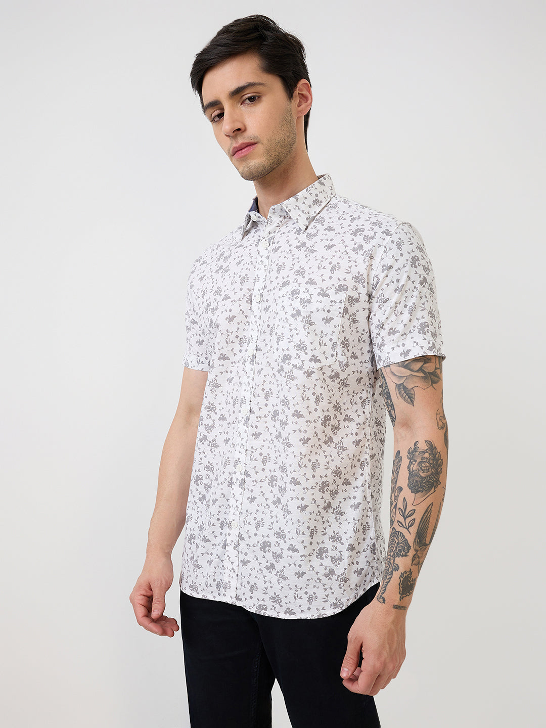 Parx Grey Casual Shirt 