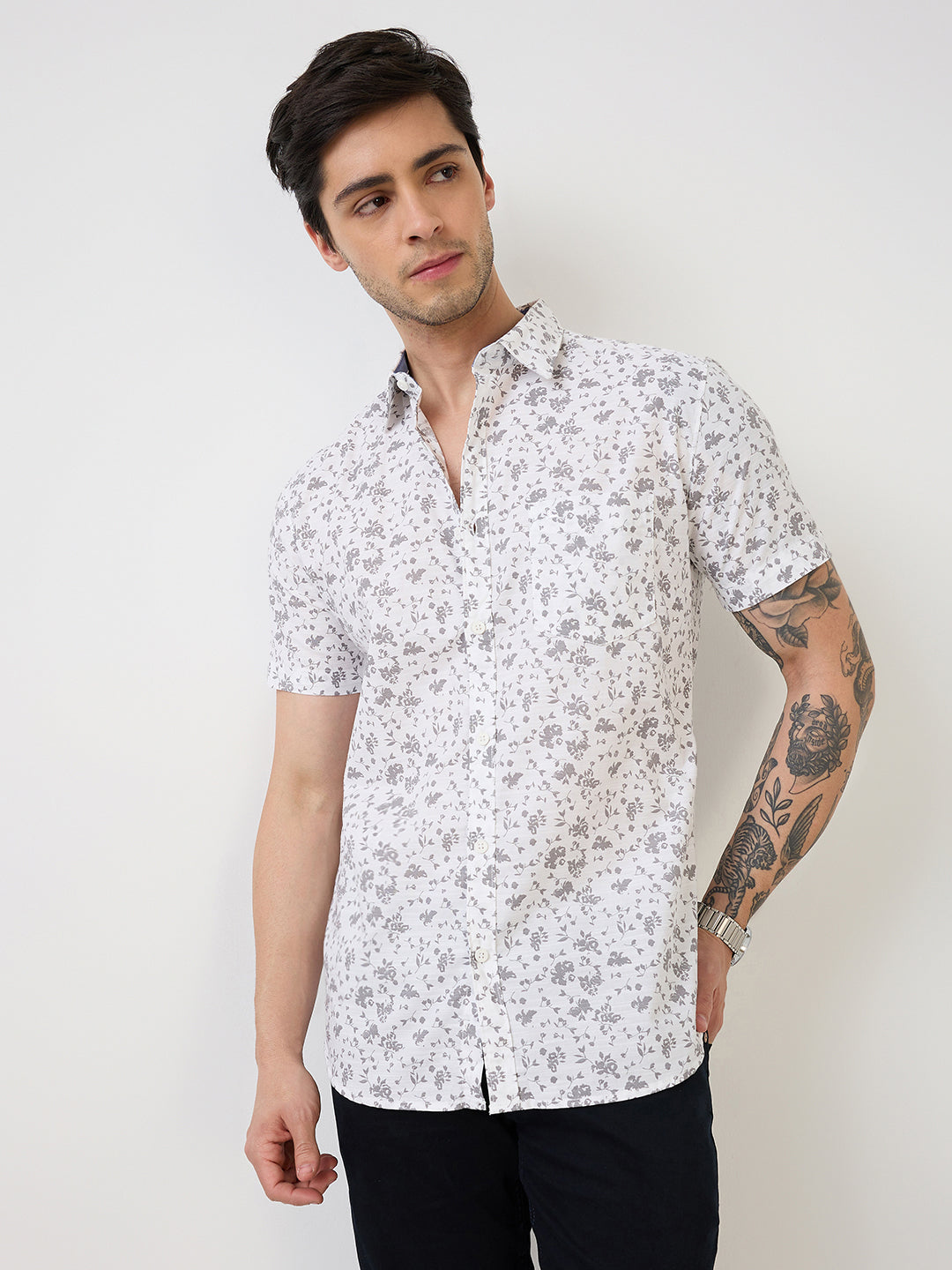 Parx Grey Casual Shirt 