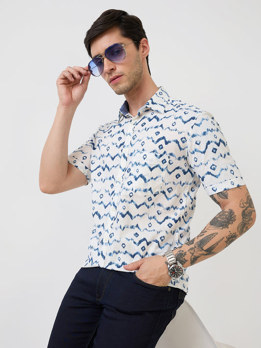 Parx Blue Casual Shirt 