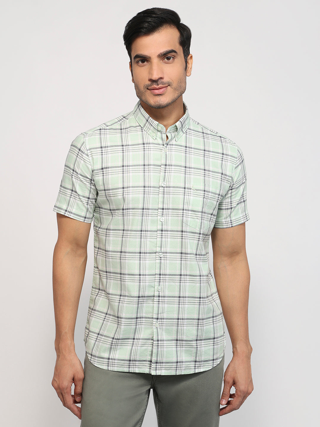 Parx Green Casual Shirt