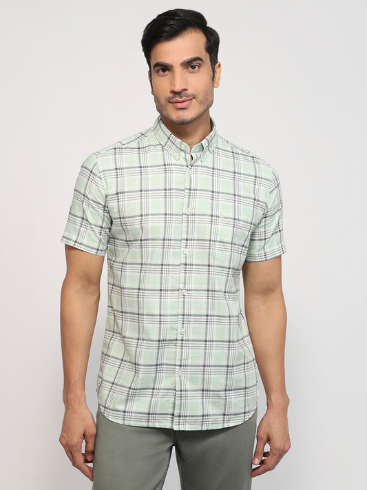 Parx Green Casual Shirt