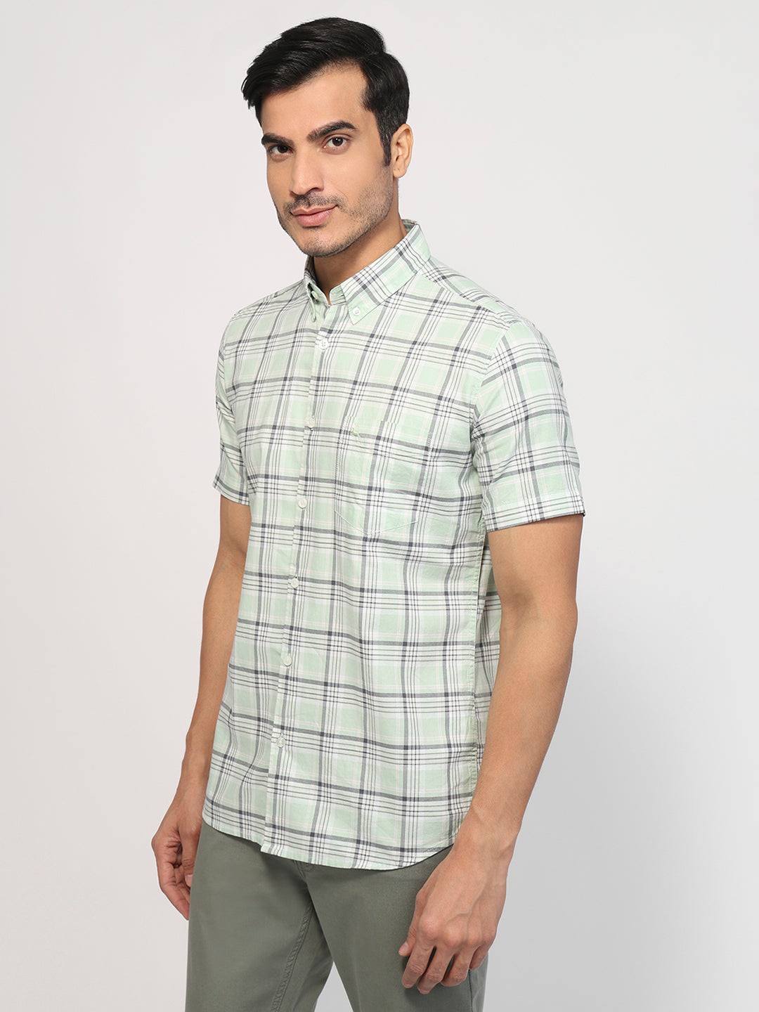 Parx Green Casual Shirt