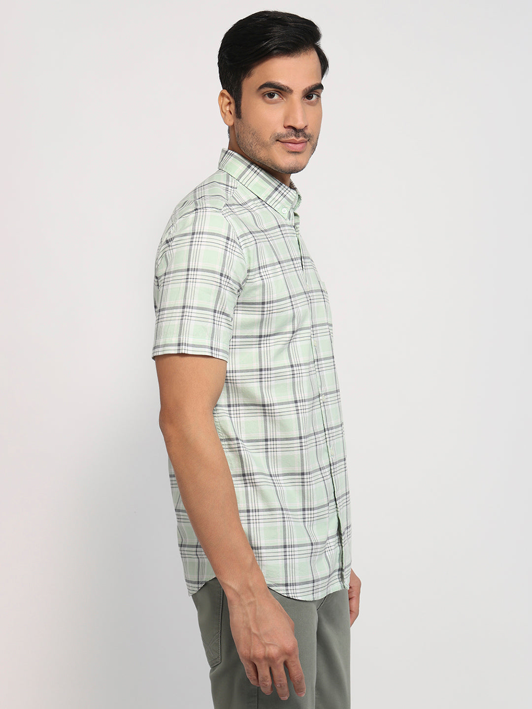 Parx Green Casual Shirt