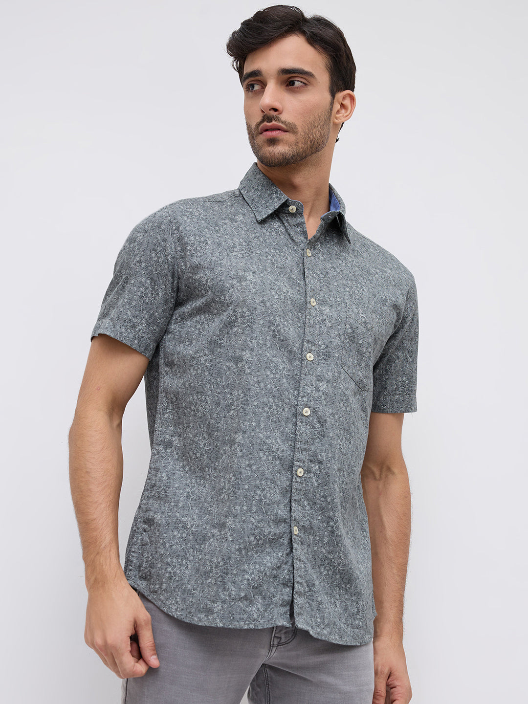 Parx Grey Casual Shirt
