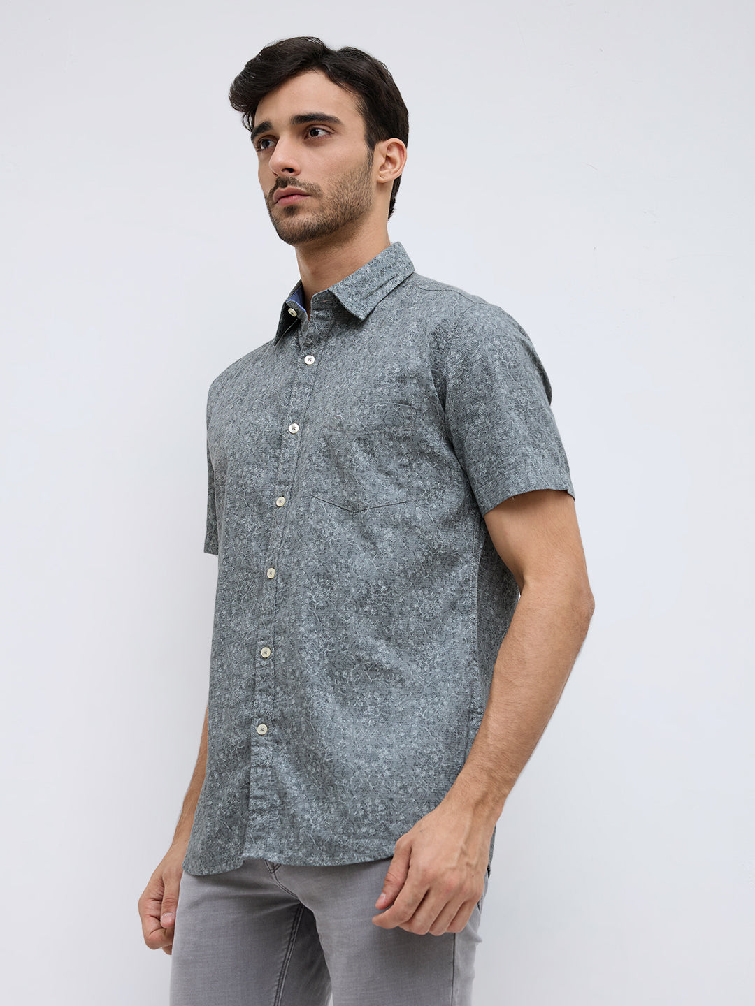 Parx Grey Casual Shirt