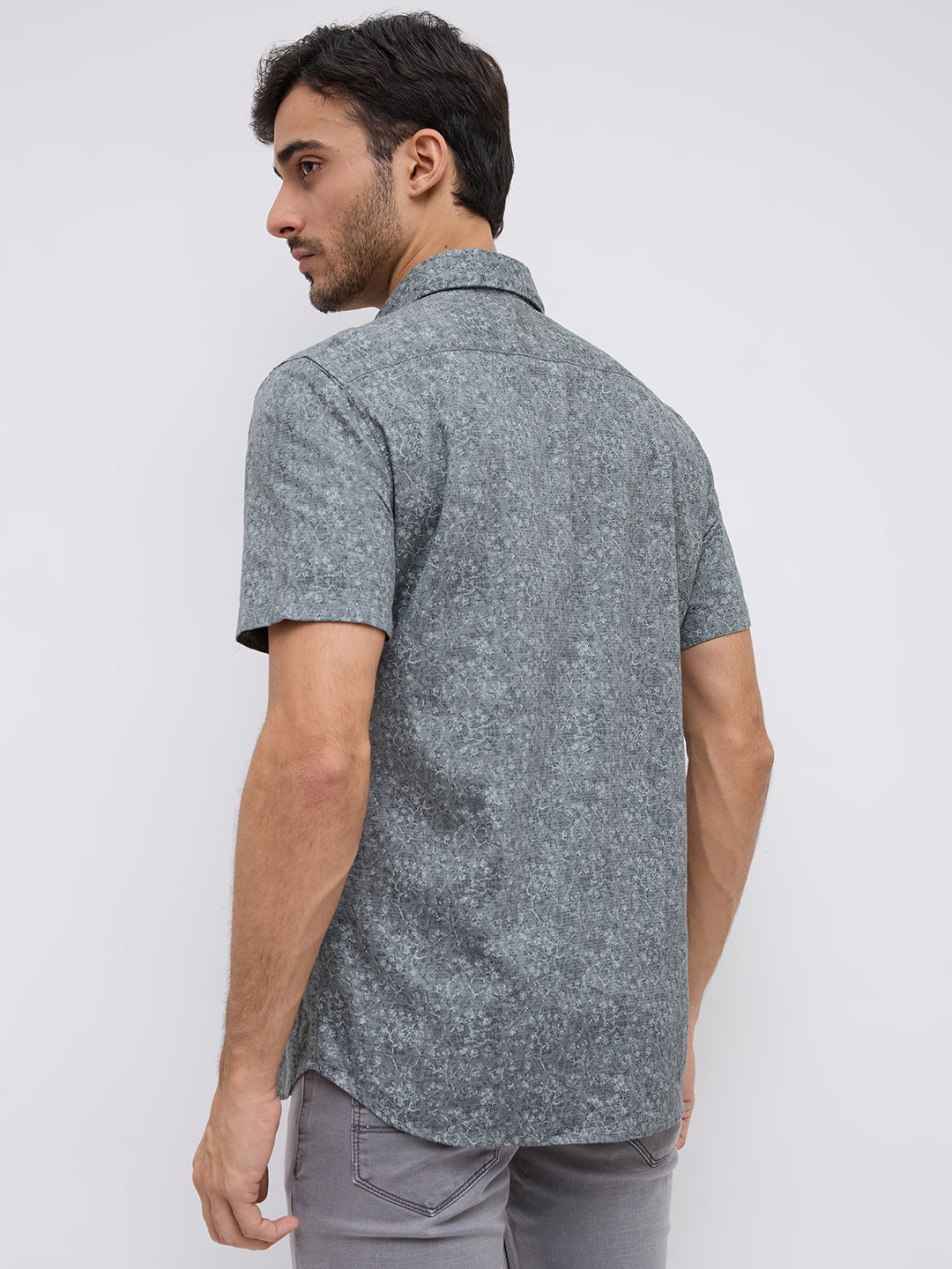 Parx Grey Casual Shirt