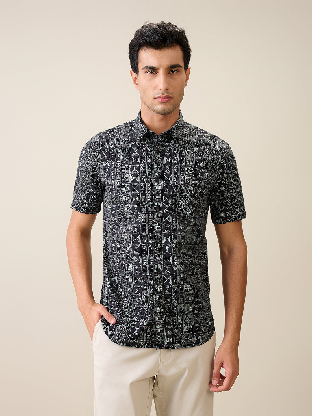 Parx Black Casual Shirt