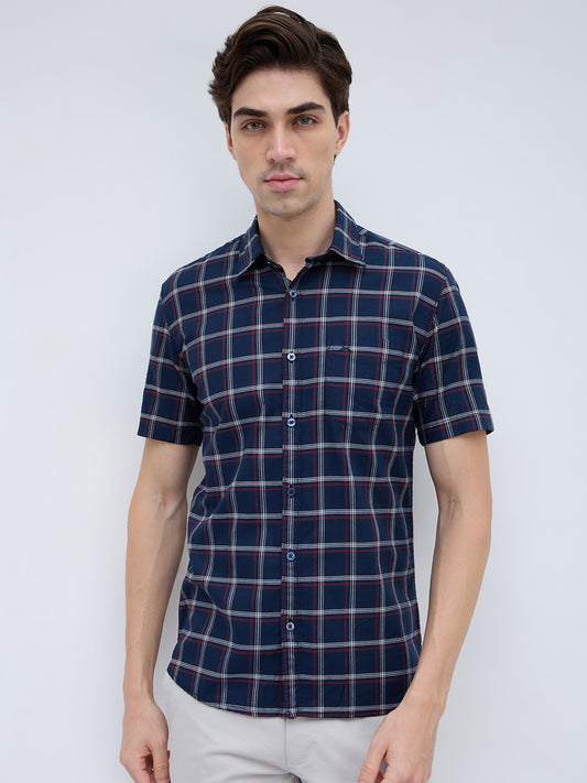Parx Blue Casual Shirt