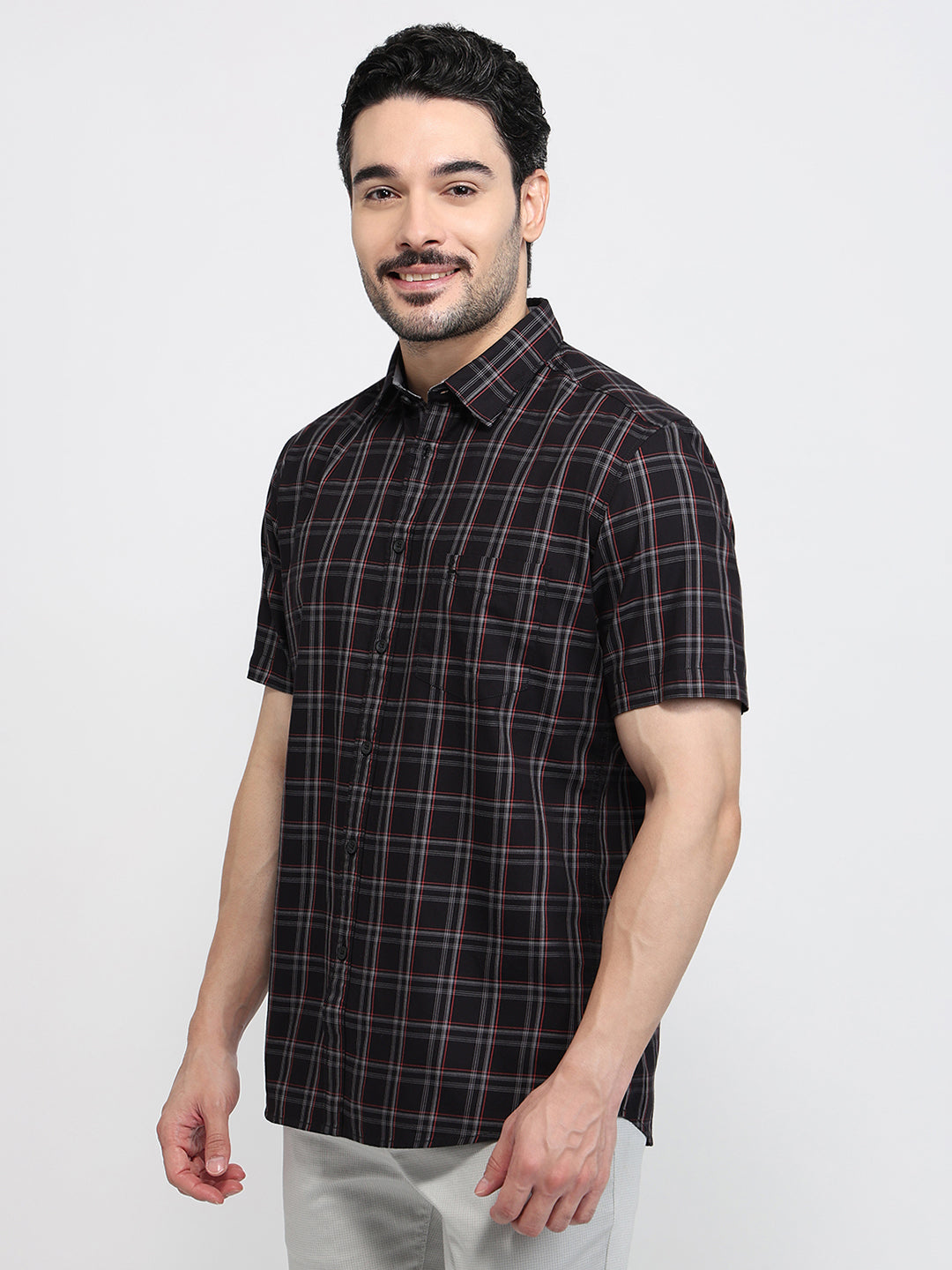 Parx Black Casual Shirt