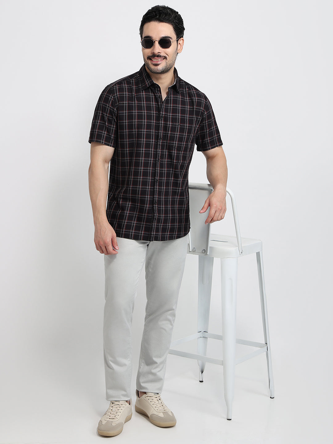 Parx Black Casual Shirt