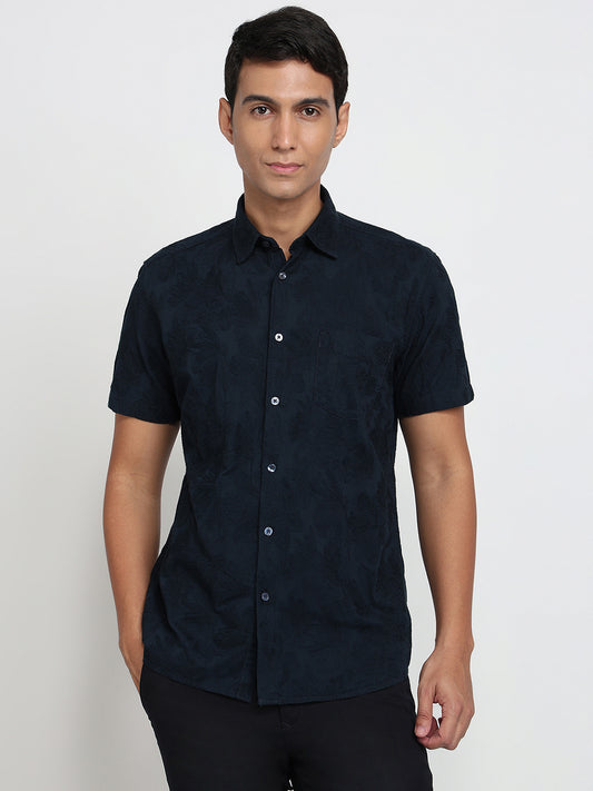 Parx Blue Casual Shirt