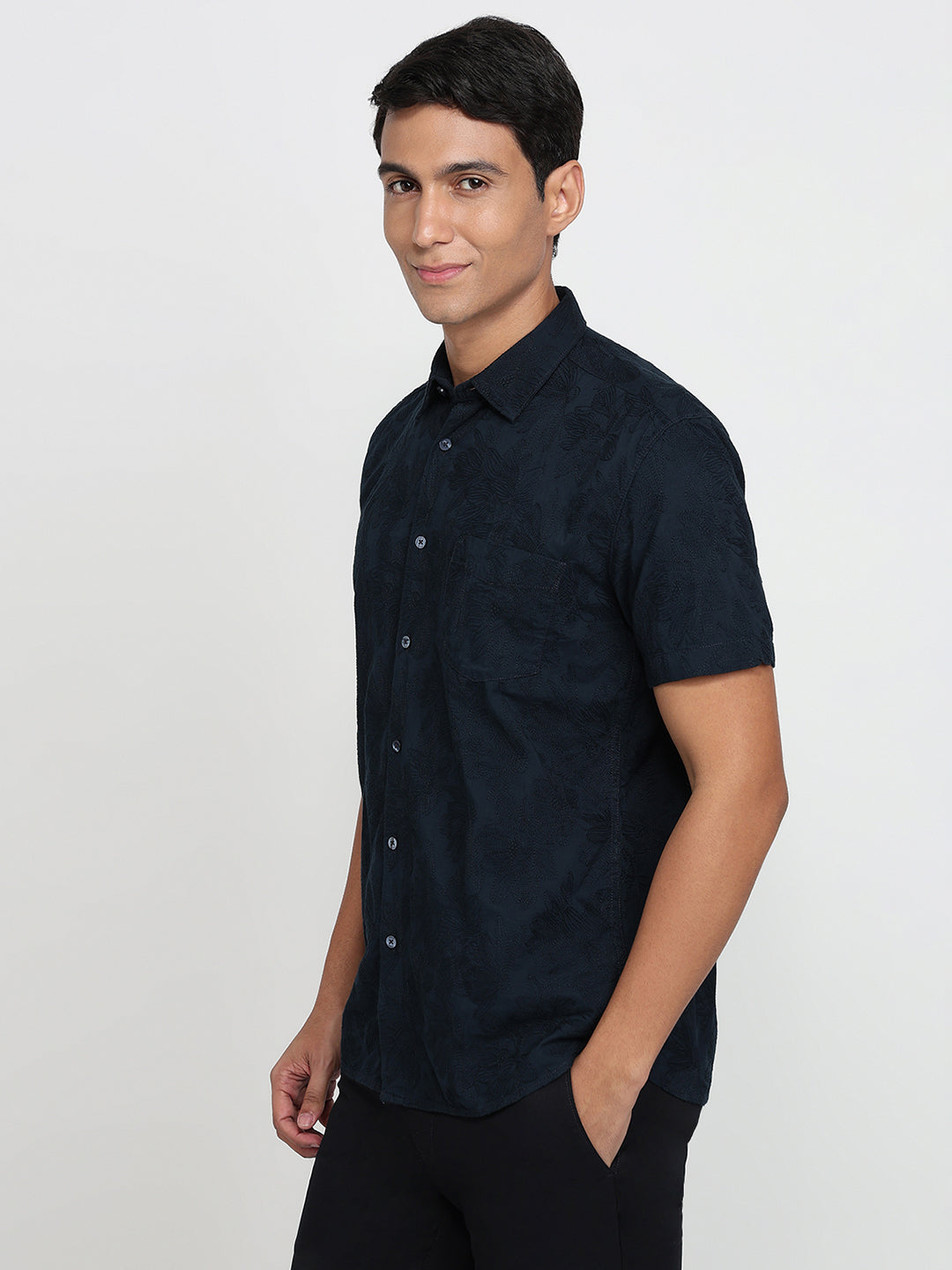 Parx Blue Casual Shirt