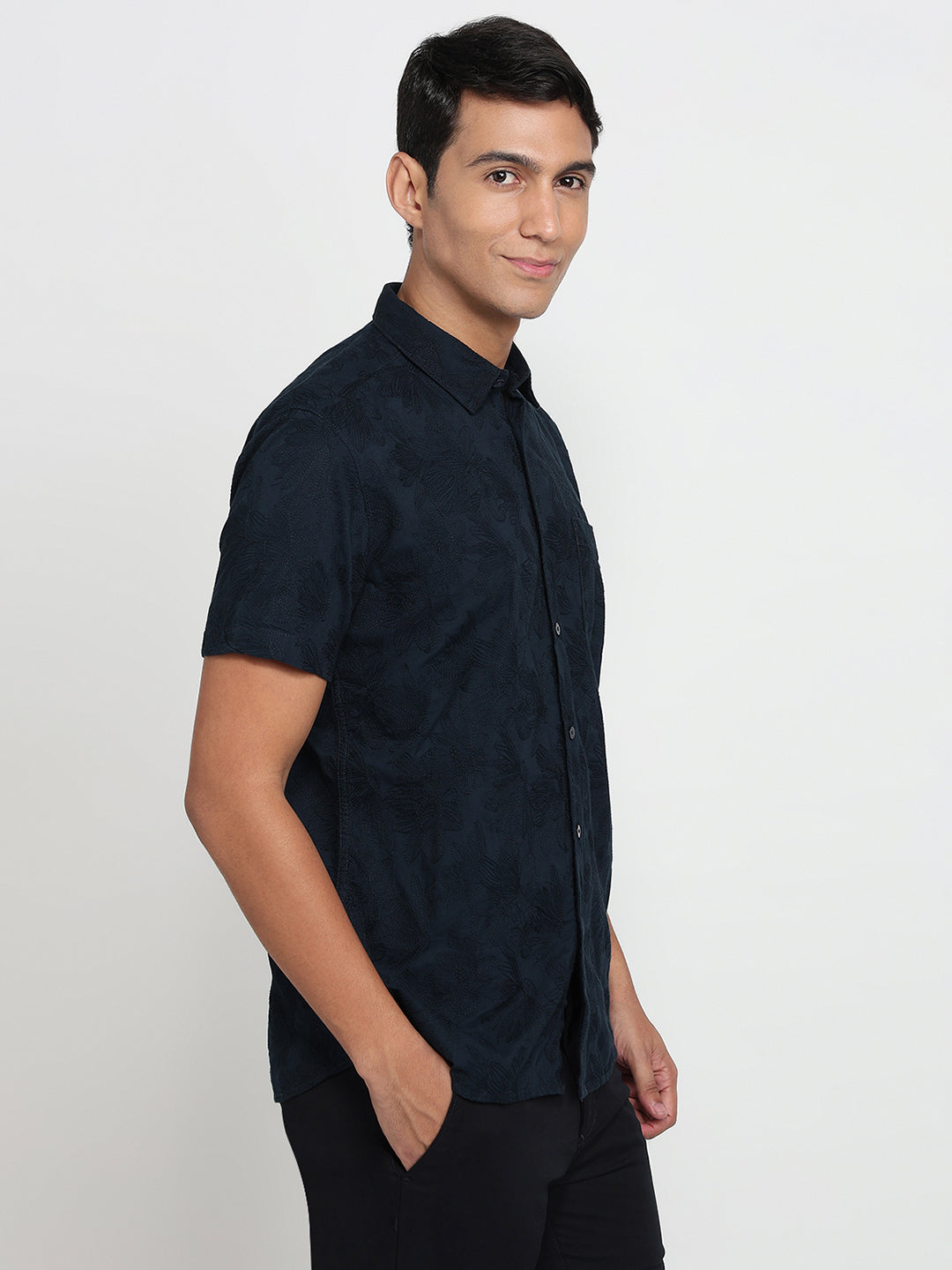 Parx Blue Casual Shirt