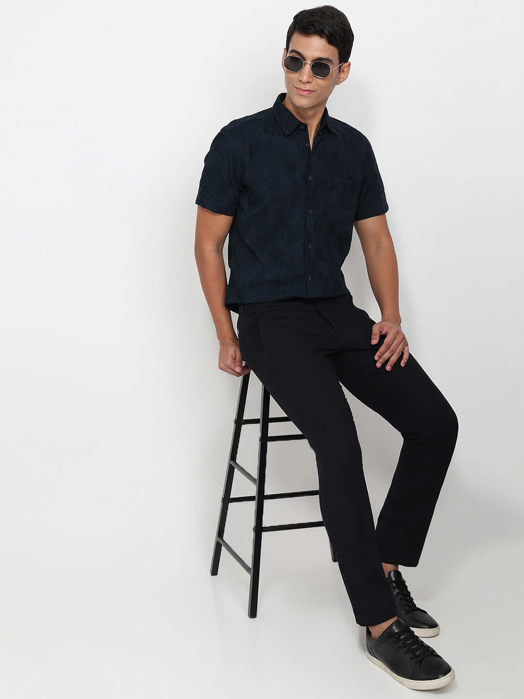 Parx Blue Casual Shirt