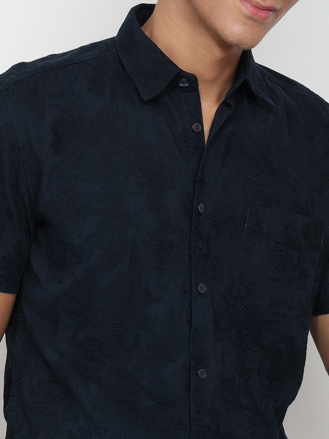 Parx Blue Casual Shirt