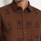 Parx Brown Casual Shirt