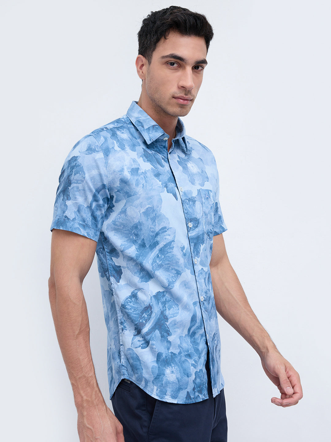 Parx Blue Casual Shirt