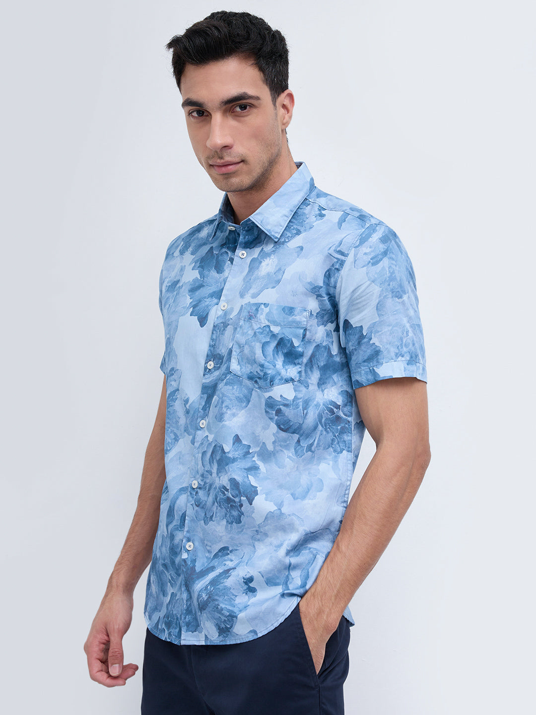 Parx Blue Casual Shirt
